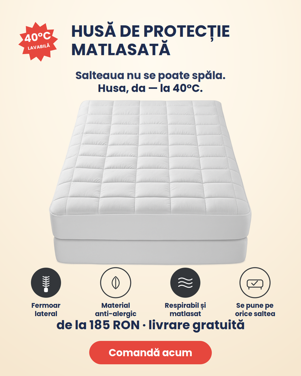 Pachet Somn Complet Miracle 160x200 – saltea, husă, pilotă și 2 perne