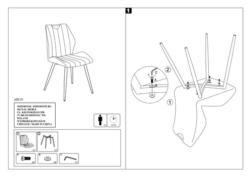 Set 4 scaune Arcovez Verde 78