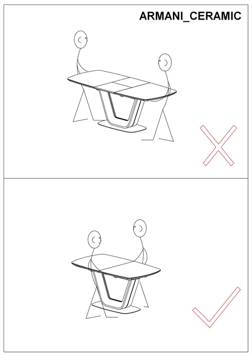 Masă Armanisz 160/220x90 Gri Mat/Oțel Periat