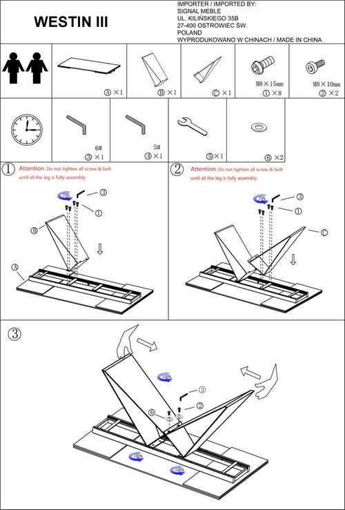 Masă WESTINIIIBC160 (160-240)x90 blat sticlă+ceramică, alb mat, cadru metal, negru mat