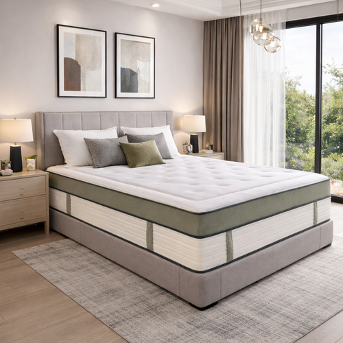 Saltea Premium Double Pocket cu Lana, Casmir si Par de Cal, 40 cm