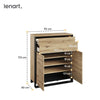 Lenart Cabinet din pal si MDF, cu 2 usi si 2 sertare, cu LED inclus, Quant QG-02 Stejar Artisan / Negru, l92xA40xH113 cm
