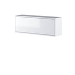 Lenart Cabinet suspendat din pal, cu 1 usa, BC29 Alb / Alb Lucios, l92xA25xH33 cm