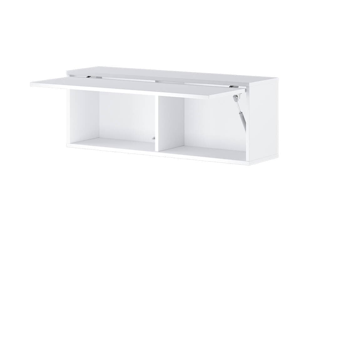 Lenart Cabinet suspendat din pal, cu 1 usa, BC29 Alb / Alb Lucios, l92xA25xH33 cm