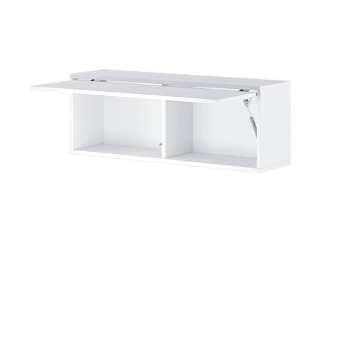 Lenart Cabinet suspendat din pal, cu 1 usa, BC29 Alb / Alb Lucios, l92xA25xH33 cm