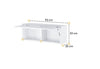 Lenart Cabinet suspendat din pal, cu 1 usa, BC29 Alb / Alb Lucios, l92xA25xH33 cm