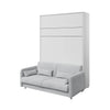 Lenart Canapea Fixa BC19 Gri Deschis, 3 Locuri, pentru Pat rabatabil pe perete 200 x 160 cm Bed Concept Vertical Alb Mat, l184xA93xH74 cm