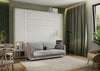 Lenart Canapea Fixa BC19 Gri Deschis, 3 Locuri, pentru Pat rabatabil pe perete 200 x 160 cm Bed Concept Vertical Alb Mat, l184xA93xH74 cm