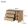 Lenart Comoda din pal, cu 3 sertare si 1 usa, Cozy CZ-04 Stejar, l136xA40xH91 cm
