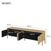 Lenart Comoda TV din MDF, pal si metal, cu 4 usi si LED inclus, Trend TR-06 Stejar Artisan / Negru, l193xA40xH56 cm