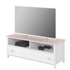 Comoda TV din pal, cu 1 sertar pentru copii si tineret Luna 13 Alb / Roz, l120xA42xH46 cm (1)