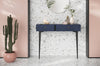 Consola din pal cu 2 sertare, Colours CS 07 Bleumarin Mat / Negru, l105xA30xH80 cm