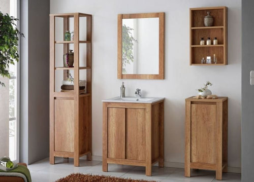 Dulap baie cu 1 usa, Classic Oak, l40xA35xH85 cm (1)