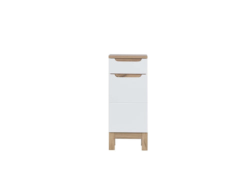 Comad Dulap baie cu 1 usa si 1 sertar, Bali White, l35xA33xH86 cm