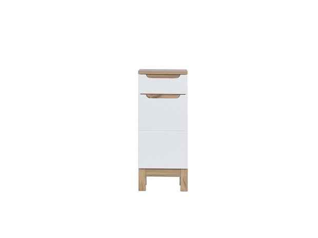 Comad Dulap baie cu 1 usa si 1 sertar, Bali White, l35xA33xH86 cm