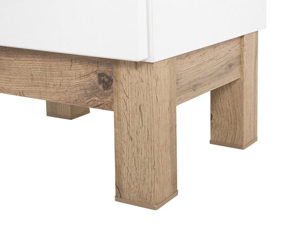 Comad Dulap baie cu 1 usa si 1 sertar, Bali White, l35xA33xH86 cm
