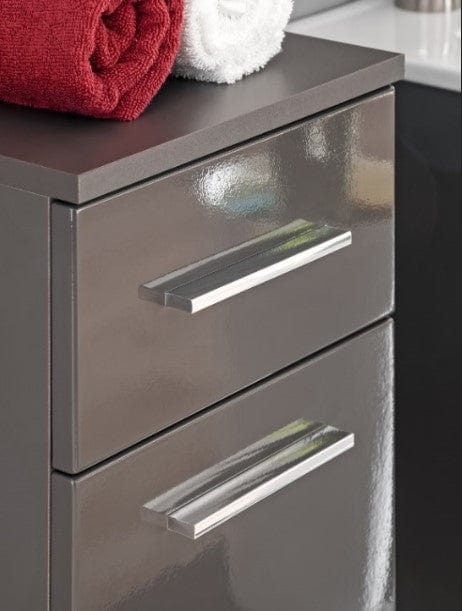 Comad Dulap baie cu 1 usa si 1 sertar, Twist Grey, l30xA30xH62 cm