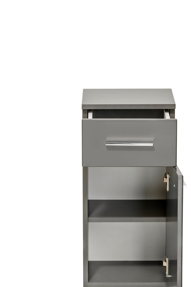 Comad Dulap baie cu 1 usa si 1 sertar, Twist Grey, l30xA30xH62 cm