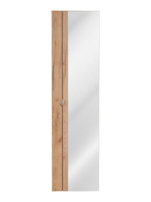 Dulap baie inalt cu 1 usa si oglinda, Capri Oak, l45xA33xH170 cm (1)