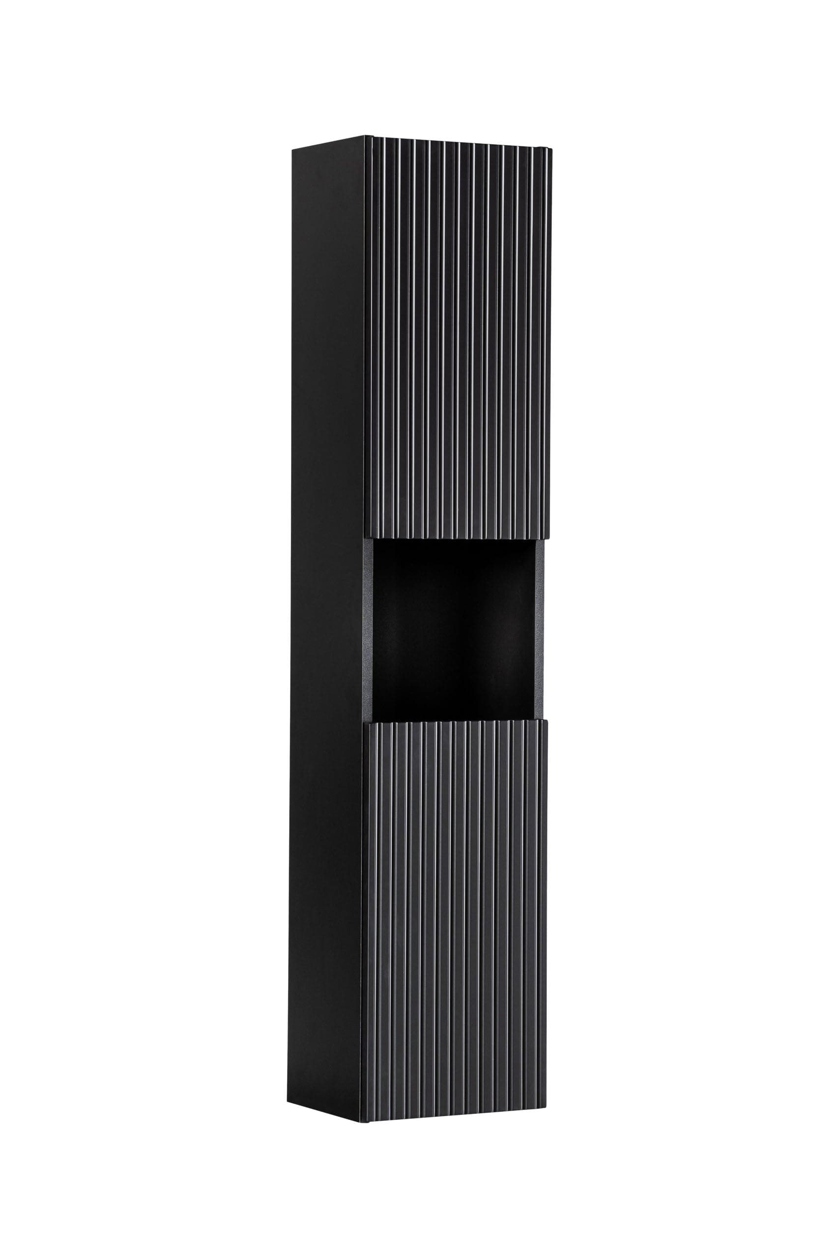 Dulap baie inalt cu 2 usi, Nova Negru, l30xA25xH140 cm