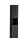 Dulap baie inalt cu 2 usi, Nova Negru, l30xA25xH140 cm