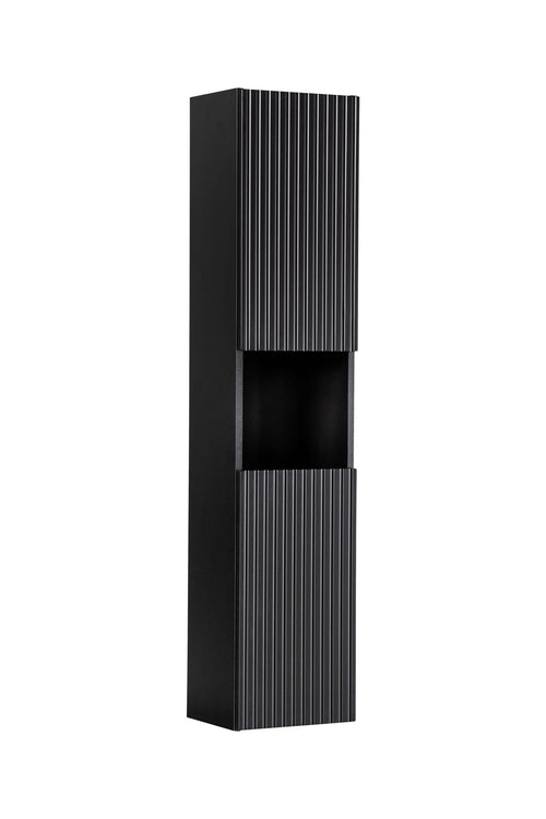 Dulap baie inalt cu 2 usi, Nova Negru, l30xA25xH140 cm