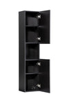 Dulap baie inalt cu 2 usi, Nova Negru, l30xA25xH140 cm (2)