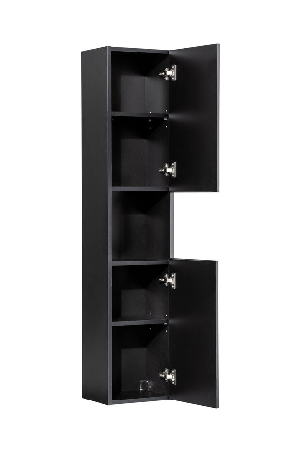 Dulap baie inalt cu 2 usi, Nova Negru, l30xA25xH140 cm (2)