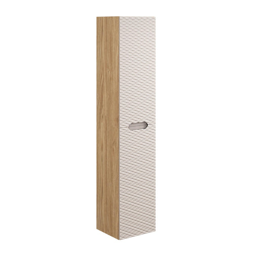 Dulap baie inalt cu 2 usi, Ocean Bej / Stejar, l40xA33xH170 cm