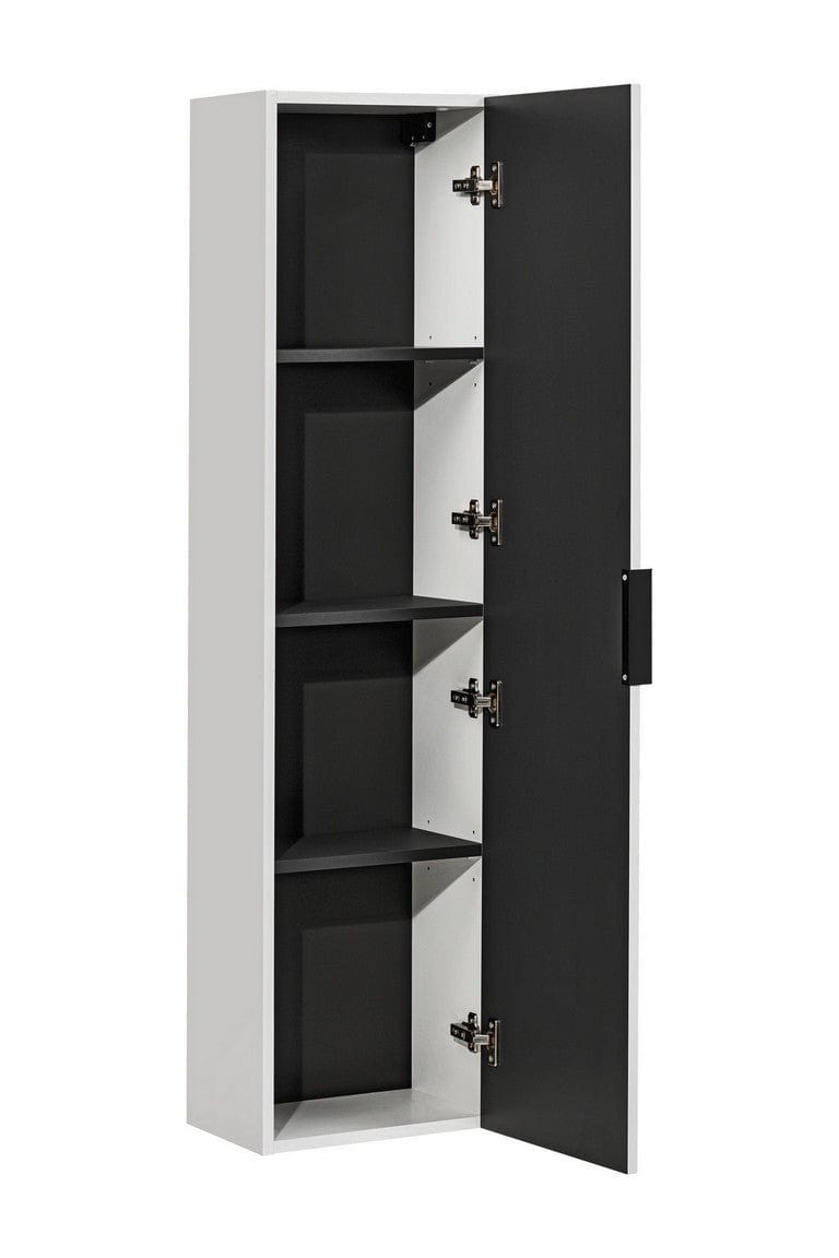 Comad Dulap baie inalt suspendat, din pal si MDF, cu 1 usa, Adel Alb, l35xA25xH140 cm