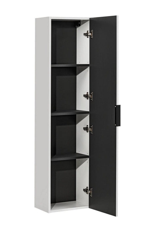 Comad Dulap baie inalt suspendat, din pal si MDF, cu 1 usa, Adel Alb, l35xA25xH140 cm