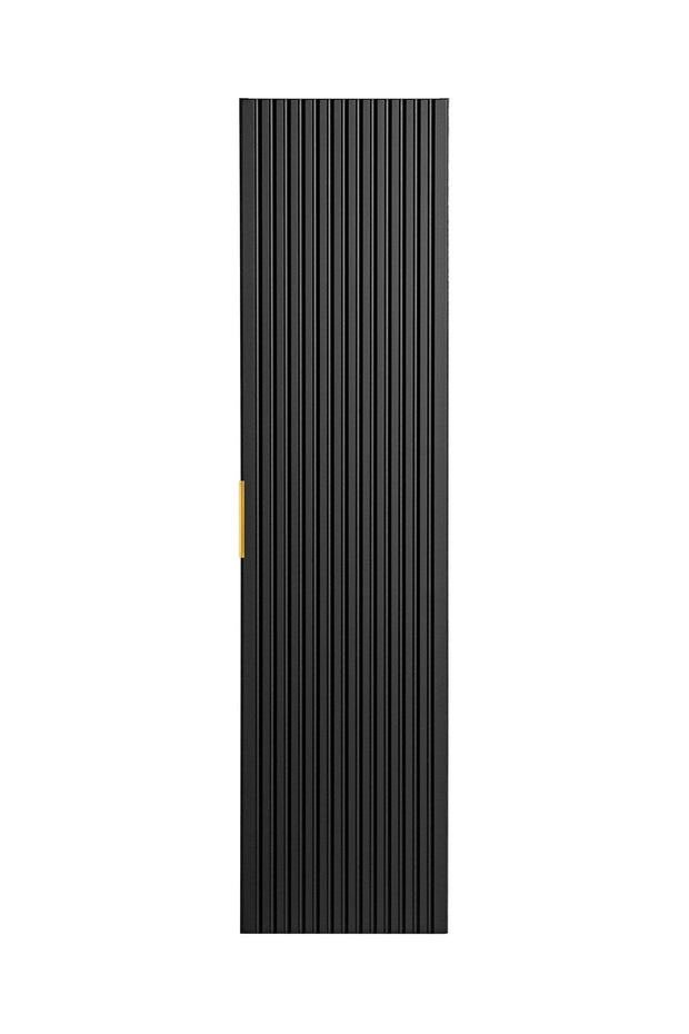 Comad Dulap baie inalt suspendat, din pal si MDF, cu 1 usa, Adel Negru Mat / Auriu, l35xA25xH140 cm