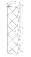 Comad Dulap baie inalt suspendat, din pal si MDF, cu 1 usa, Elegance Bleumarin, l35xA33xH170 cm