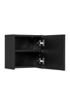 Dulap baie suspendat cu 1 usa, Nova Negru, l30xA18,9xH30 cm (2)