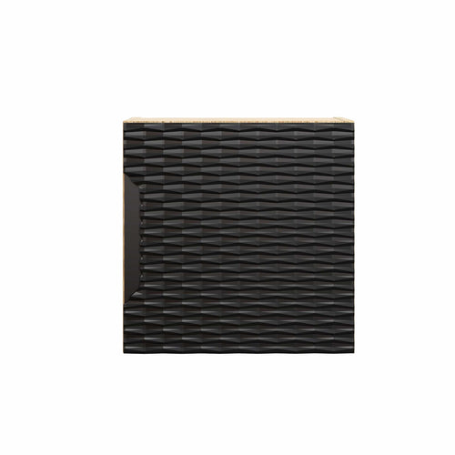 Dulap baie suspendat cu 1 usa, Ocean Negru / Stejar, l35xA19xH35 cm (1)