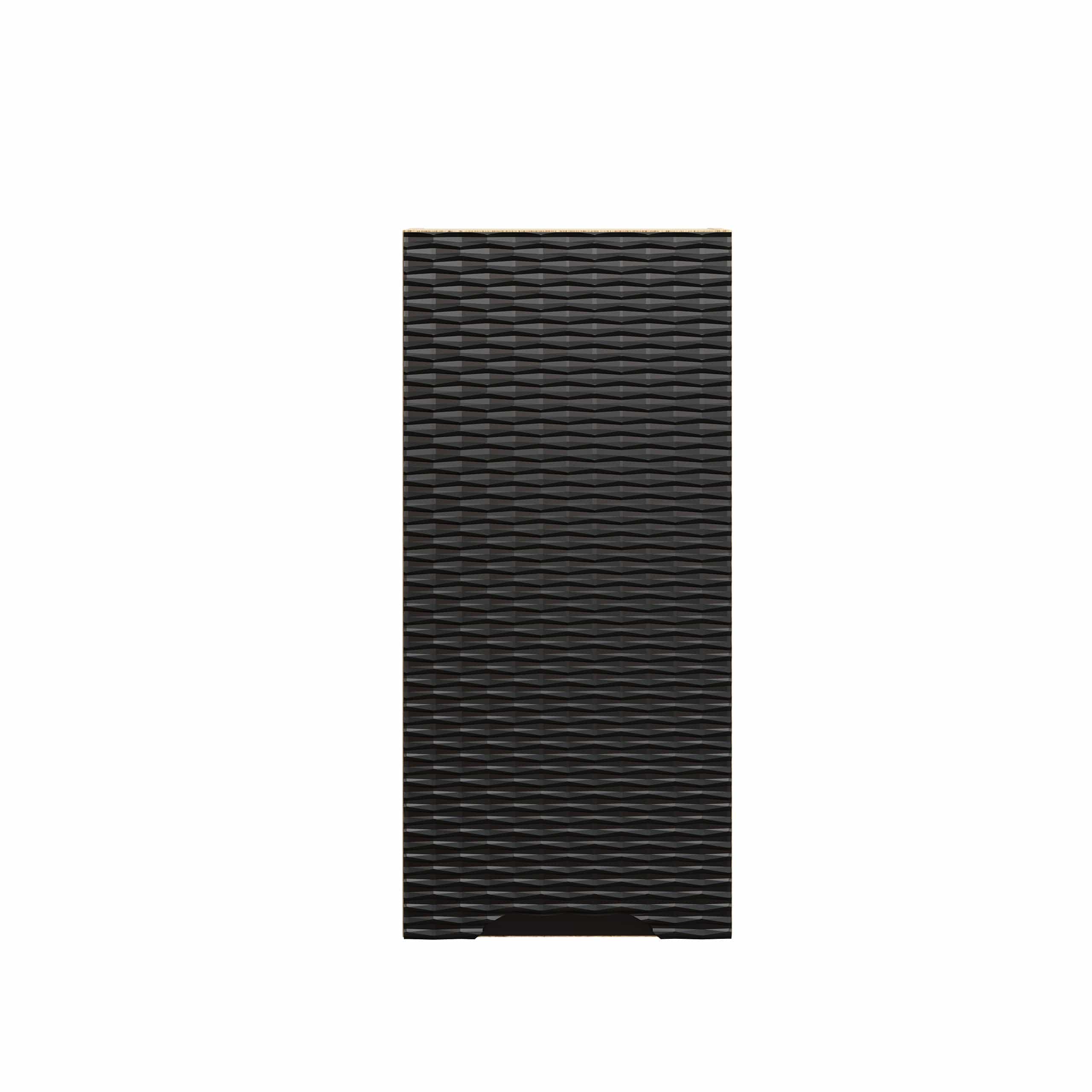 Dulap baie suspendat cu 1 usa, Ocean Negru / Stejar, l35xA19xH75 cm (1)