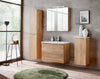 Comad Dulap baie suspendat cu 3 usi si oglinda, Capri Oak, l80xA16xH75 cm