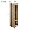 Lenart Dulap din pal, cu 1 usa si LED inclus, Quant QG-01 Stejar Artisan / Negru, l60xA40xH200 cm