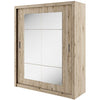 Lenart Dulap din pal cu 2 usi glisante si oglinda Idea 02 Square Stejar San Remo, l180xA60xH215 cm
