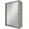Lenart Dulap din pal cu 2 usi glisante si oglinda Idea 17 Gri Mat, l150xA60xH215 cm