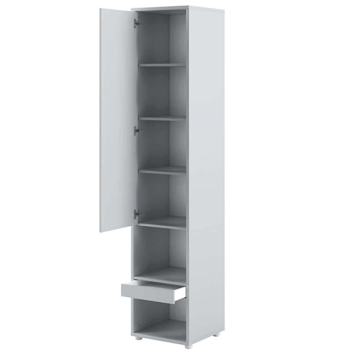 Lenart Dulap inalt cu 1 usa si 1 sertar, BC07 Gri Mat, l45xA46xH217 cm