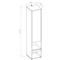 Lenart Dulap inalt cu 1 usa si 1 sertar, BC07 Stejar Artisan, l45xA46xH217 cm