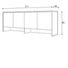 Lenart Dulap suspendat cu 4 usi, din pal, BC10 Medium Horizontal Alb Mat, l211xA46xH80 cm