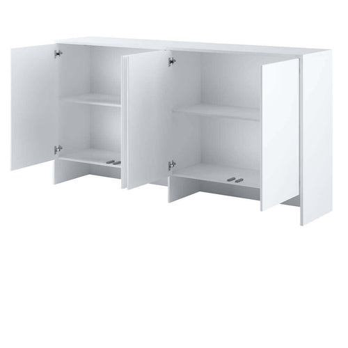 Dulap suspendat cu 4 usi, din pal, BC11 Big Horizontal Alb Lucios, l211xA46xH110 cm (1)