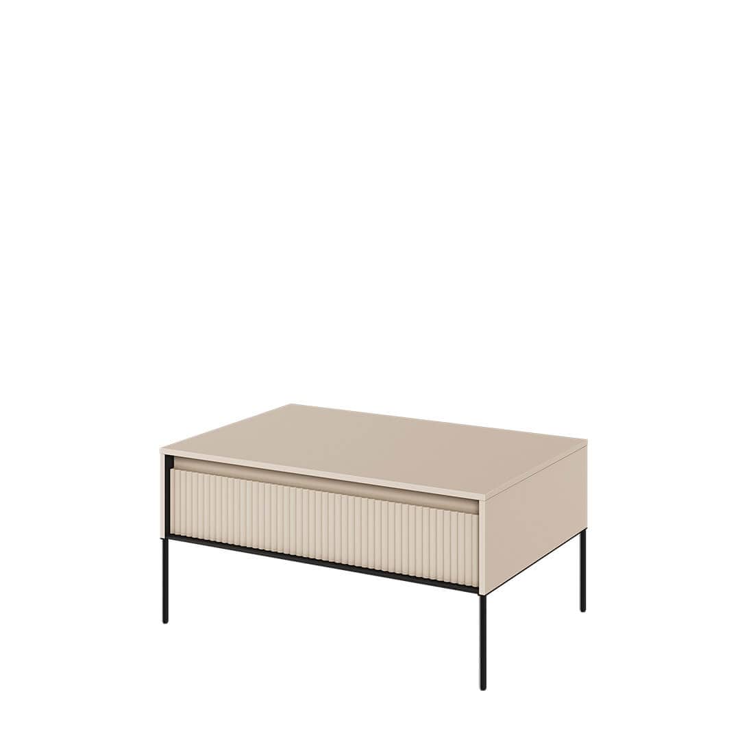 Lenart Masa de cafea din pal si metal, cu spatiu de depozitare, Trend TR-09 V2 Bej / Negru, L100xl70xH50 cm