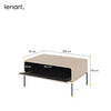 Lenart Masa de cafea din pal si metal, cu spatiu de depozitare, Trend TR-09 V2 Bej / Negru, L100xl70xH50 cm