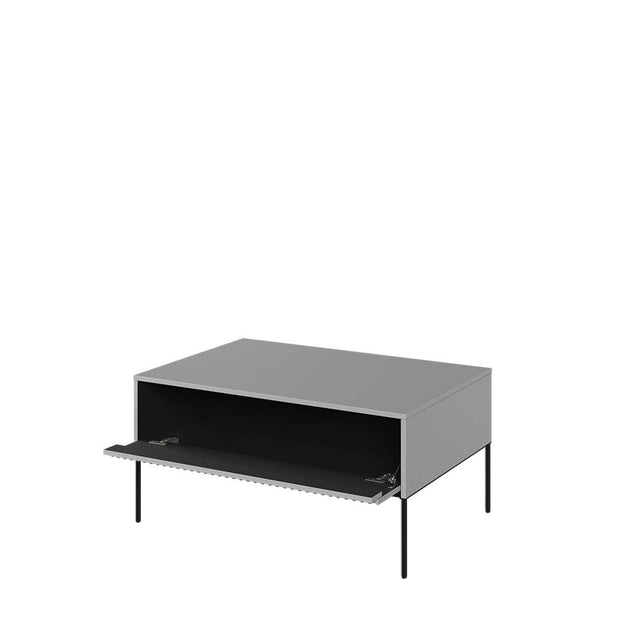 Lenart Masa de cafea din pal si metal, cu spatiu de depozitare, Trend TR-09 V2 Gri / Negru, L100xl70xH50 cm