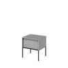 Lenart Noptiera din MDF, pal si metal, cu 1 sertar si LED inclus, Trend TR-10 Gri / Negru, l40xA46xH50 cm