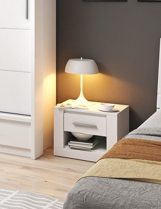 Noptiera din pal cu 1 sertar Idea 07 Alb Mat, l50xA42xH40 cm (1)