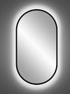 Comad Oglinda Baie Apollo Negru cu Iluminare Led, IP21, Ovala l50xH90 cm